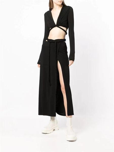 

work dresses royal sister style set skirt for women 2023 new light mature style high grade v-neck half dress two piece set, White;black