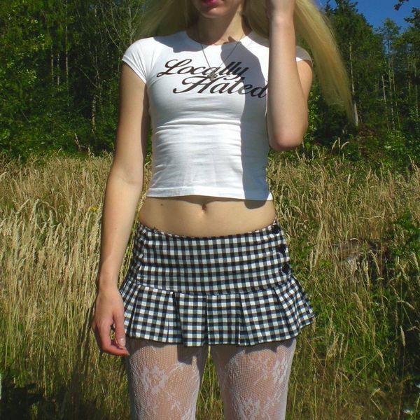 

womens tshirt emo girl crop vintage letter print casual punk sweet slim short sleeve y2k clothes gothic grunge aesthetic baby tee 230518, White