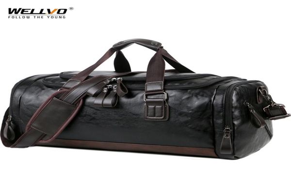 

men quality leather travel bags carry on luggage duffel handbag casual traveling tote large weekend xa631zc 2111187225525
