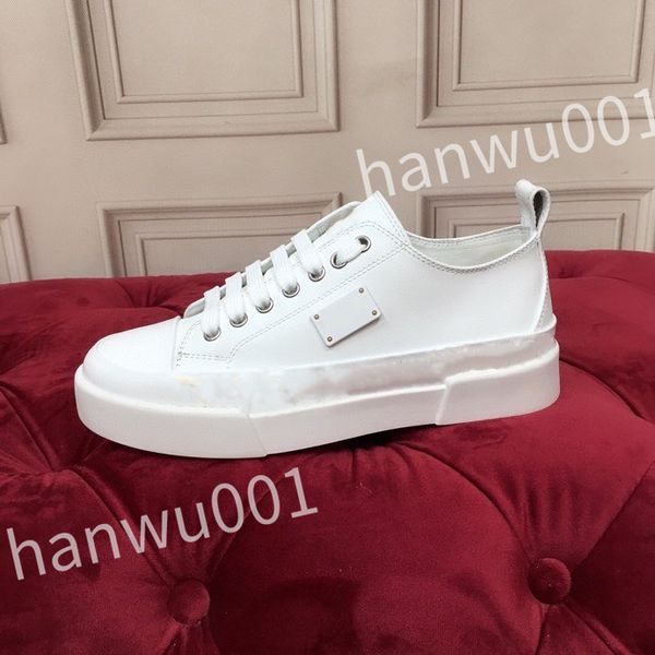 

2023 designer womans shoes leather lace up men's fashion platform sneakers white black mens womens casual shoes