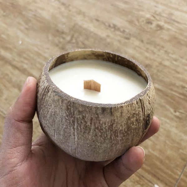 

Home Home Decor Candles Coconut Shell Bowl Fragrance Coconut Shell Creative Candle Cup