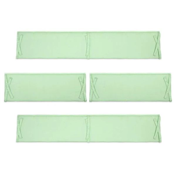 

green pink looking nice beautiful anti drop barrier for childrens anti collision infant bumper with strip cradle baby sleep protect 4pcs/set