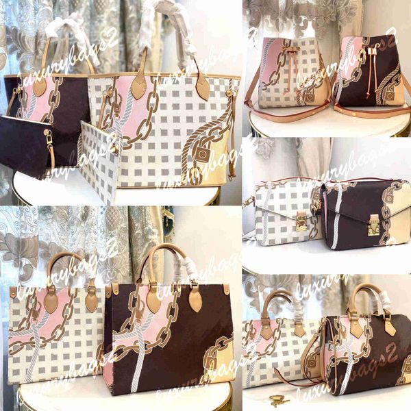 

onthego shopping tote bag large totes bags designer women bag on the go speedy 25 bucket m40479 m40473 m40471 white gird brown flowers cross