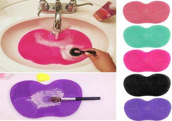 

silicone brush cleaner cosmetic make up washing brush gel cleaning mat foundation makeup brush cleaner pad scrubbe board3056445