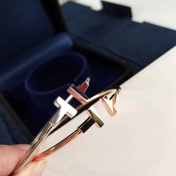 

designer double t bracelet 18k rose gold white fritillaria inlaid with diamond no diamond opening tiffay double fritillaria bracelet lovers, Black