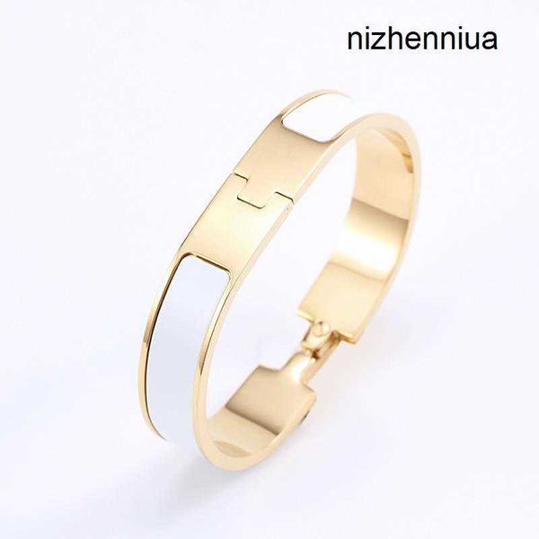 

charm bangle womens mens designer bracelet h bracelets jewelry woman stainless steel man 18k gold silver cuff buckle 17/19 size fashion jewe, Black