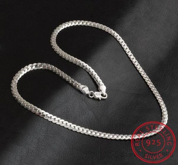 

2020 new 5mm fashion chain 925 sterling silver necklace pendant men jewelry full side necklace5588489