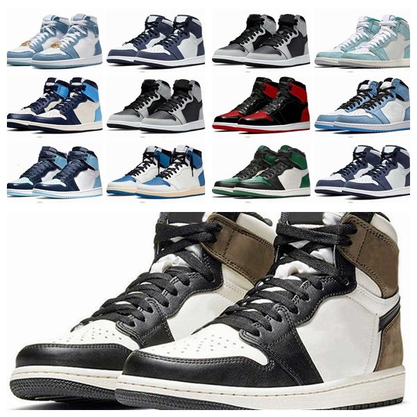 

jumpman 1 retro basketball shoes 1s black phantom lost and found shadow obsidian hyper royal mocha chicago fragment starfish mens womens spo