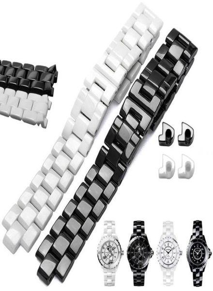

watch bands ceramics wristband high women039s men039s strap fashion bracelet black white 16mm 19mm for j122319849, Black;brown