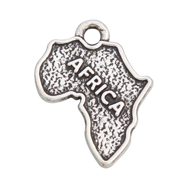 

other rainxtar alloy double side vintage africa world map charm 14*20mm 50pcs aac196
