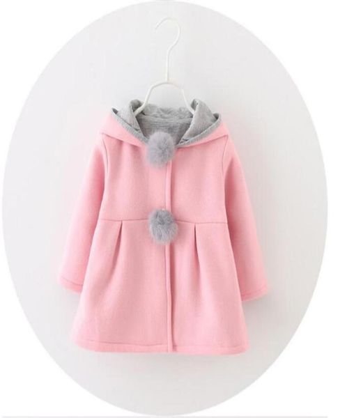 

baby girls coat winter spring baby girls princess coat jacket rabbit ear hoodie casual outerwear for girl infants clothing2832744, Blue;gray