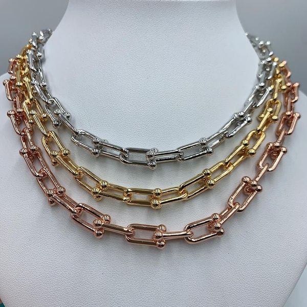 

necklaces 100% 925 sterling silver classic european and american style thick ushaped necklace seiko festive gifts for men and women