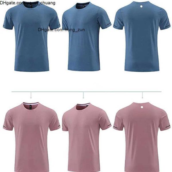 

yoga ll-r661 men outfit gym t shirt exercise fitness wear sportwear trainning basketball running ice silk shirts outdoor short sleeve