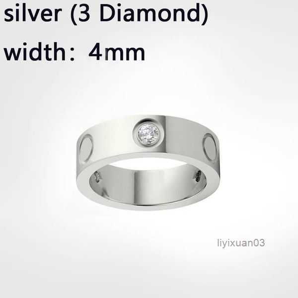 

love rings womens ring couple jewelry band titanium steel with diamonds casual fashion street classic gold silver rose optional 5 so9c