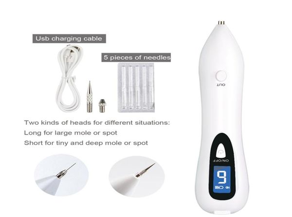 

lcd skin care point pen mole removal dark spot remover pen skin wart tag tattoo removal tool laser plasma pen j12039774161, Black