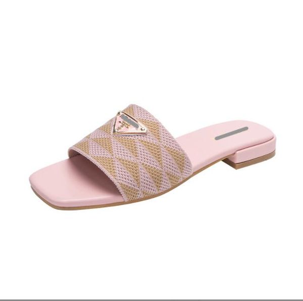 

designer embroidered fabric slides slippers multicolor embroidery mules women low heel flip flops casual sandals summer leather flat slide r, Black