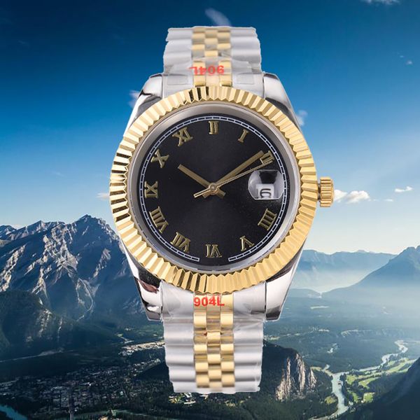 

women female luxury watches automatic mechanical 2813 daydate 28/31 36mm/41mm gold stainless steel folding buckle luminous ladies watch dres, Slivery;brown