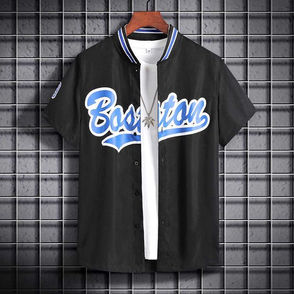

letter shirt short sleeve t-shirt men's style sleeve summer fashion brand loose v-neck half sleeve men, White;black