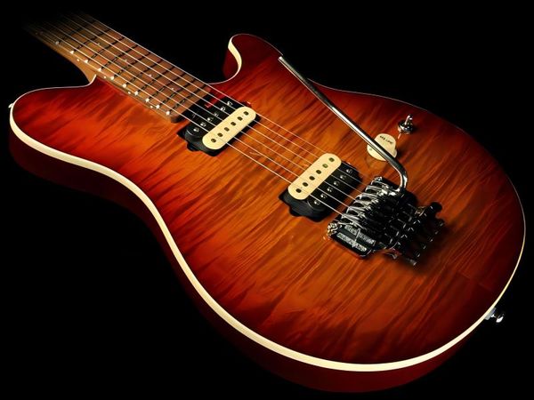 

new china musical instruments custom electric guitar flame maple fb honey burst 5625