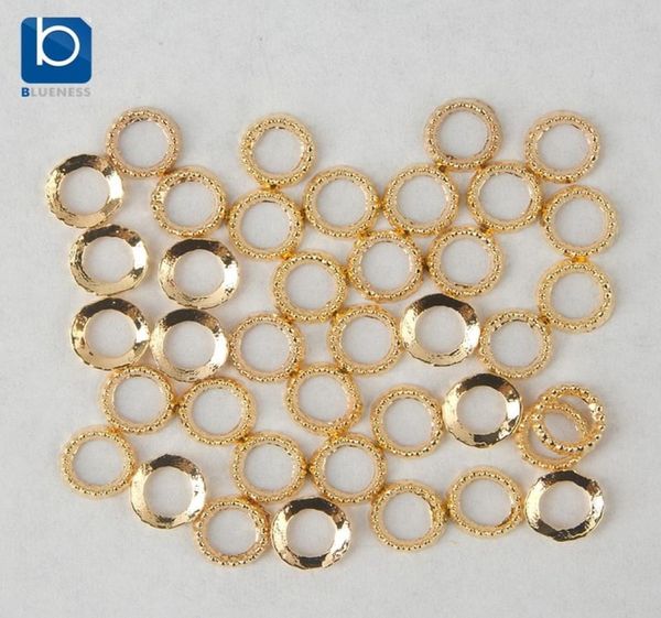 

whole blueness nail art gold ring charms decoration for nails design 10pcslot glitter nail jewelry alloy 3d nail design pj045157082, Silver;gold