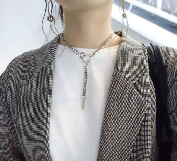 

fashion simple jewelry justine clenquet women039s necklace 2020 summer new ins punk style pendant necklaces for women wedding p3559456, Silver