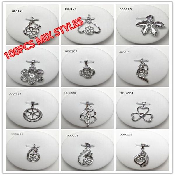 

polish mix styles pendant mountings findings pendant base settings jewelry parts fittings for edison pearls corals jade, Blue