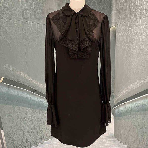 

urban dresses designer autumn new black long sleeved dress rucollar stitched flare sleeve waist style skirt mwm9, White;black