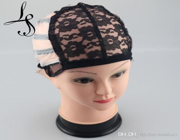 

grade machine made wig caps 30pcslot for making wigs stretch lace sew in net hair extension8581597, Black;brown