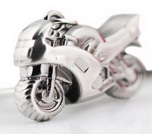 

whole 10pcslot classic 3d simulation model motorcycle motorbike keychain key chain ring keyring keyfob3114091, Silver