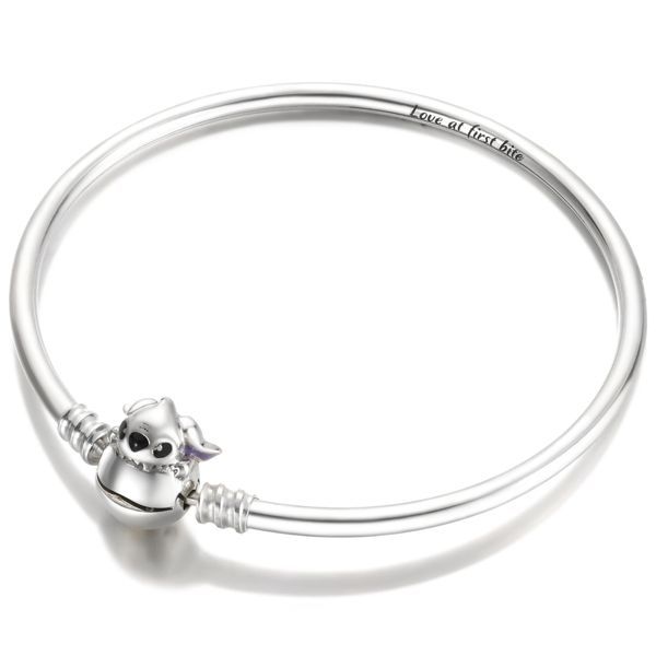 

bangle pan s925 silver bracelet stitch "one bite love" bracelet, Black