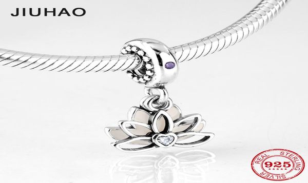 

new fashion 925 sterling silver like pink blooming lotus fine pendants beads fit original pandora charms bracelets making cj1911161278352, Bronze;silver