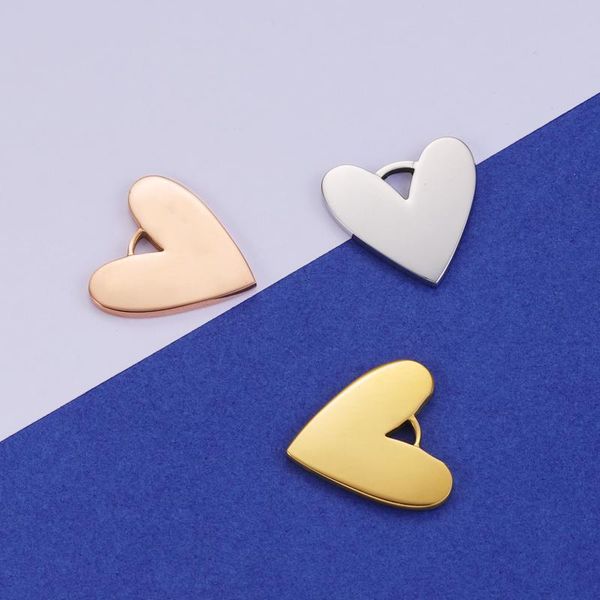 

other fnixtar 20pcs 19*20mm round corner heart charms mirror polish stainless steel charms for diy making necklaces bracelets jewelry