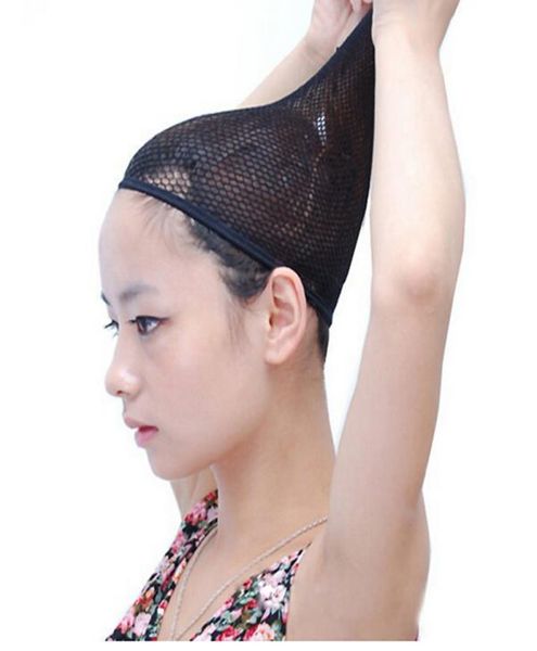 

1pc black fashion elastic stretchable hair braider hair snood nets mesh wig cap adjustabe styling tools4364777, Brown