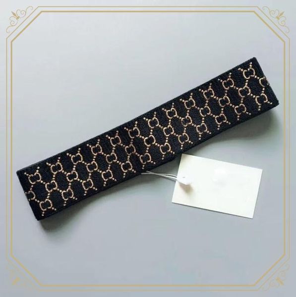 

headbands for luxury designer women men red black white brand letter print stripe elastic headband fashion sport hair bands turban3145733, Silver