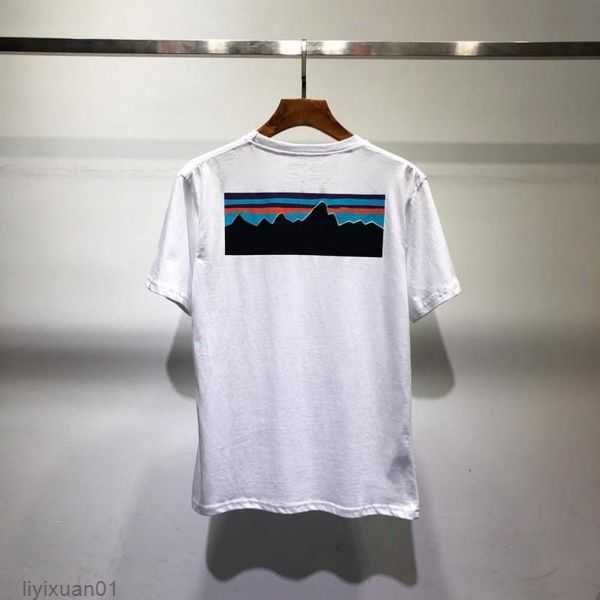 

men t shirt patagonias letter print doodle high street tees men women casual short sleeve tee cotton t-shirt streetwear 6 s38q, White;black