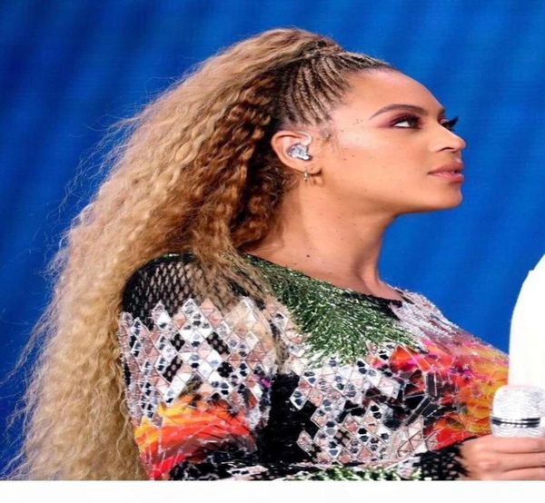 

beyonce blonde ponytail hair extension virgin human oney blonde 27 ribbon wrap pony tail hair piece deep curly virgin hair ponytai4391321, Black