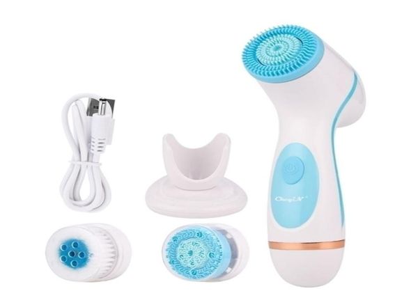 

3 in 1 electric silicone cleansing brush usb rechargeable face massager pore cleaner skin peeling blackhead remover tool 2202169509852