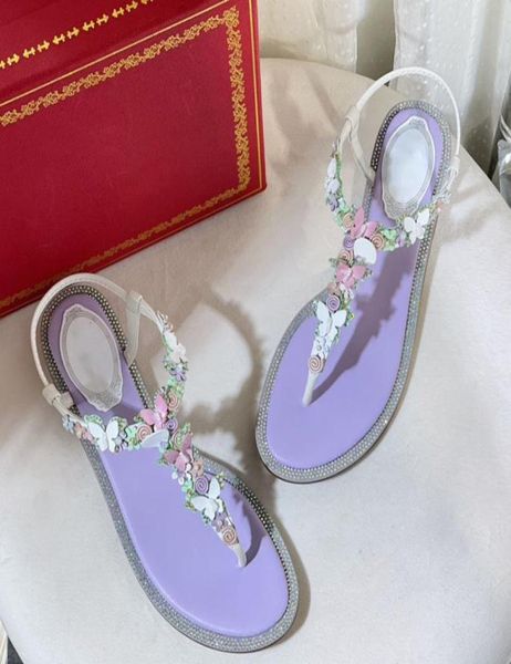 

womens thong flat heels sandals with stone flowers flip flops adjustable ankle buckle dress shoes ladies slippers outdoor beach sh2949144, Black