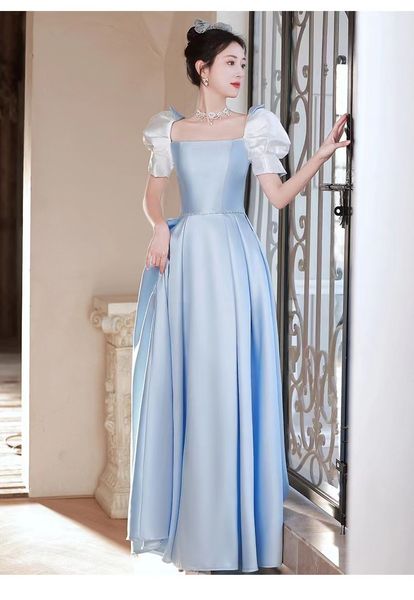 

satin mother of the bride dresses scoop lace up white blue princess back floor length pleats elegant evening formal dresses cocktail dress g, Black;red