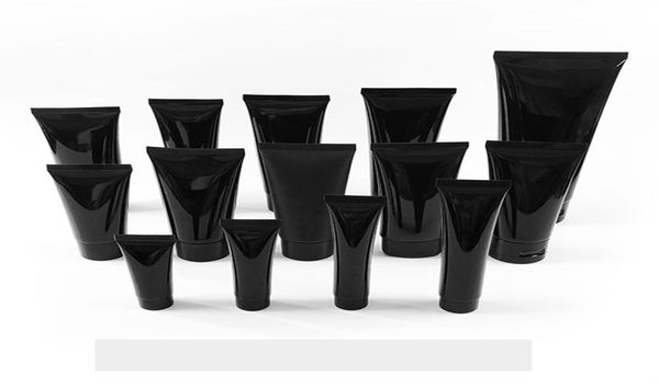 

150ml 200ml cosmetic soft tube glossymatte squeeze bottle empty black lotion storage hose makeup subbottling 50pcslot1819538