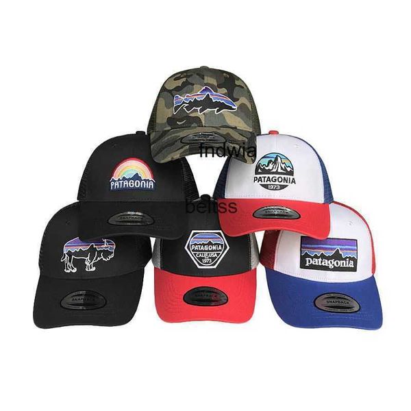 

new korean chao patagonias hat outdoor sun shading patagoniahats duck tongue hat men's and women's net hat, Blue;gray