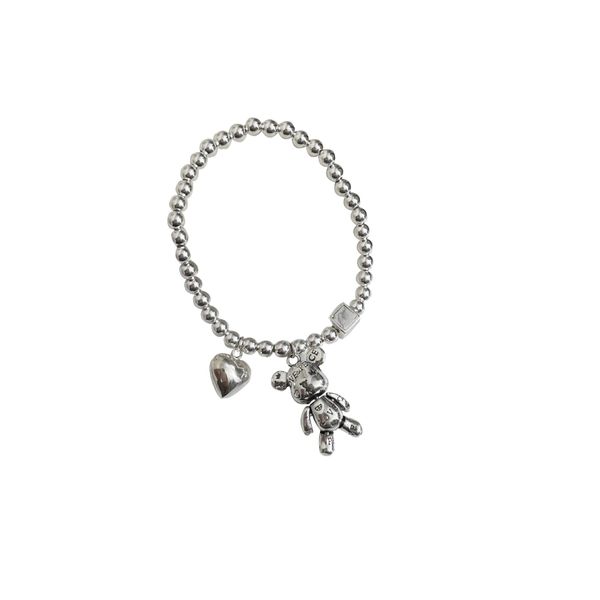 

bangle gj1010c ball beads love bear bracelet elastic string bracelet, Black