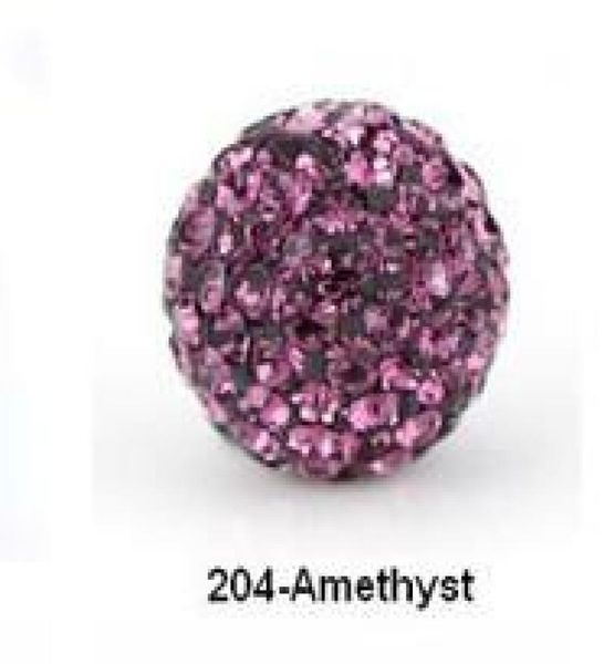 

purple 10mm micro 3k2j pave cz disco ball crystal bead bead jewelry1688725