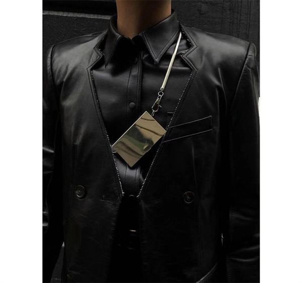 

necklaces minimalist peter style metal snake bone chain mini crossbody hanging neck decoration card bag coin wallet neutral couple, Silver