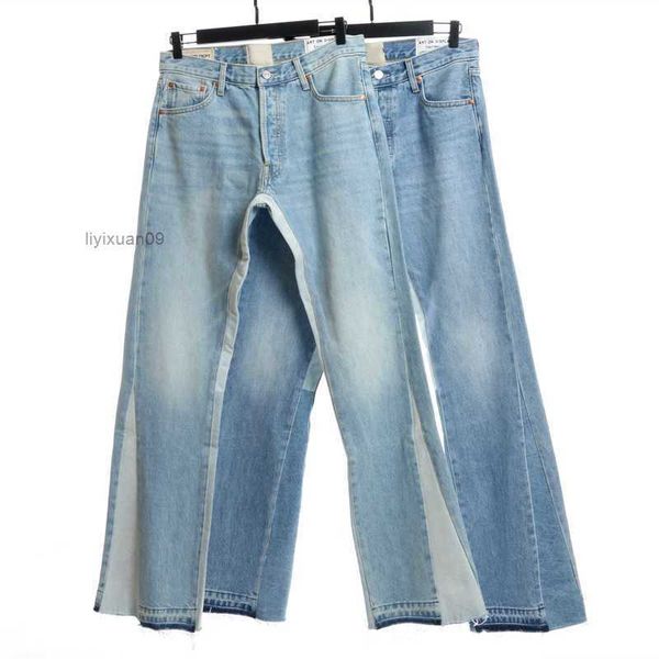 

mens jeans pants galleryes sweatpants dept speckled letter print men's women's couple loose versatile casual straight dqy1, Blue