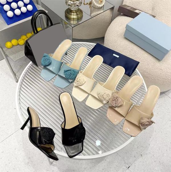 

casual shoes luxury designer women sandals high heel summer slim fashion outwear genuine leather slippers size 35-42, Black