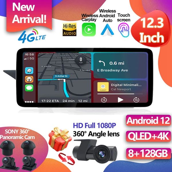 

for benz e w212 2009-2016 12.3 inch android touch screen car accessories auto carplay monitors speacker radio multimedia player-4
