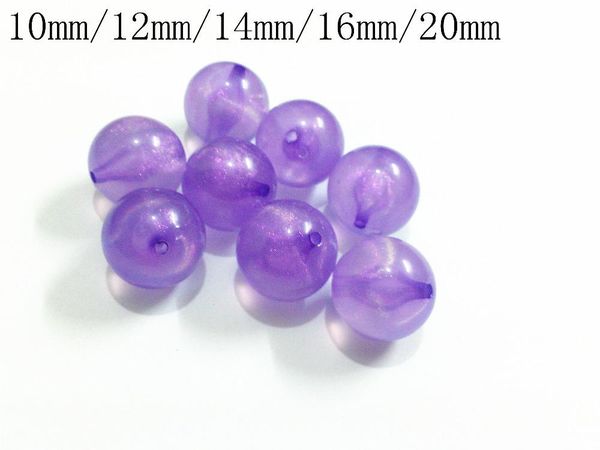

crystal 12mm/20mm purple transparent illusion glitter beads