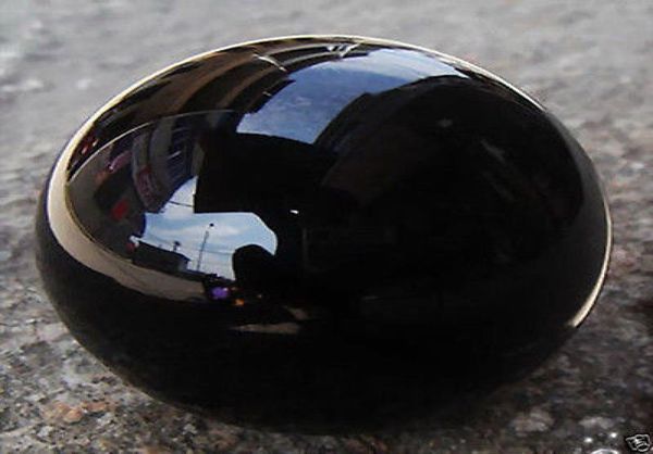 

40mm asian quartz pure black magic crystal glass healing ball sphere9515758