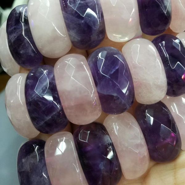 

bangle amethyst rose quartz beads bracelet natural gemstone jewelry bangle for woman for gift wholesale, Black
